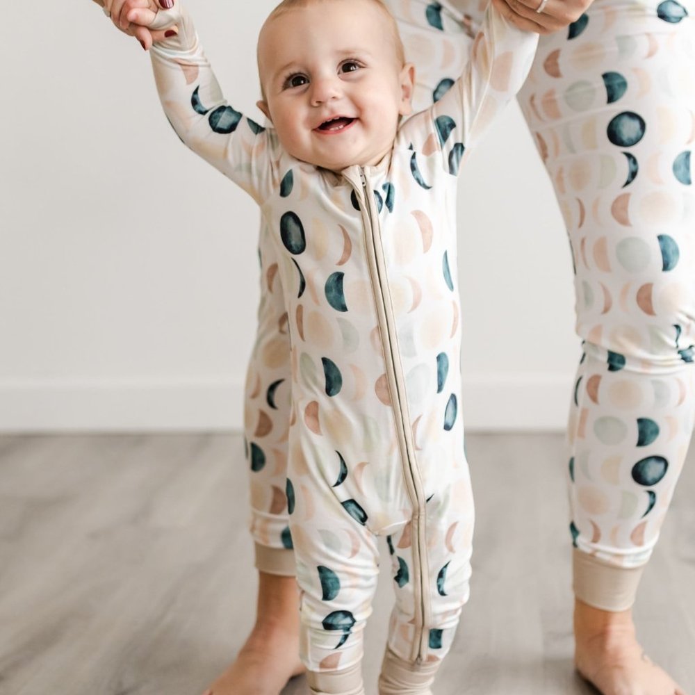 Little Sleepies Luna Neutral Bamboo Viscose BNWT ZIPPY! Size 12-18m.